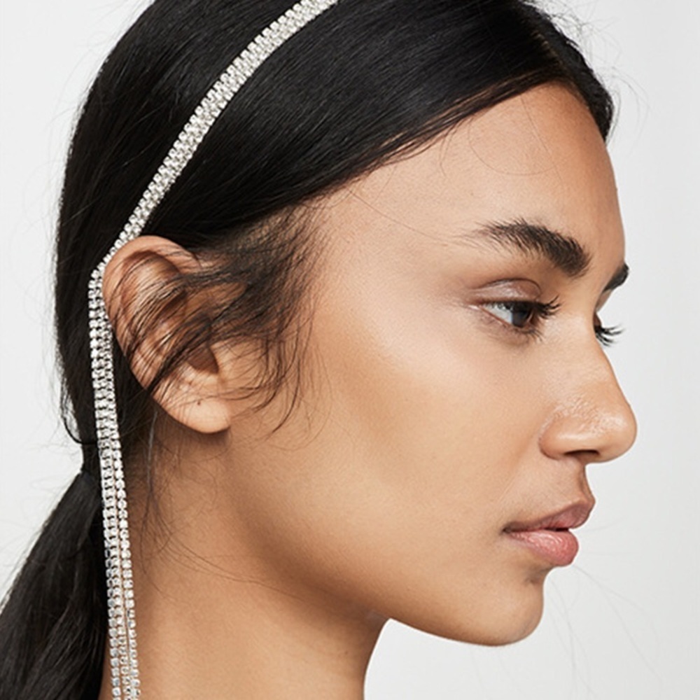 Silver Rhinestone Headband - Picture 2 of 11